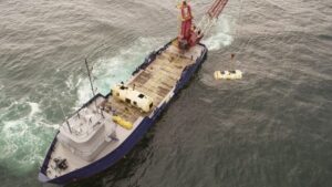 Artificial reef deployment at Dauphin Island